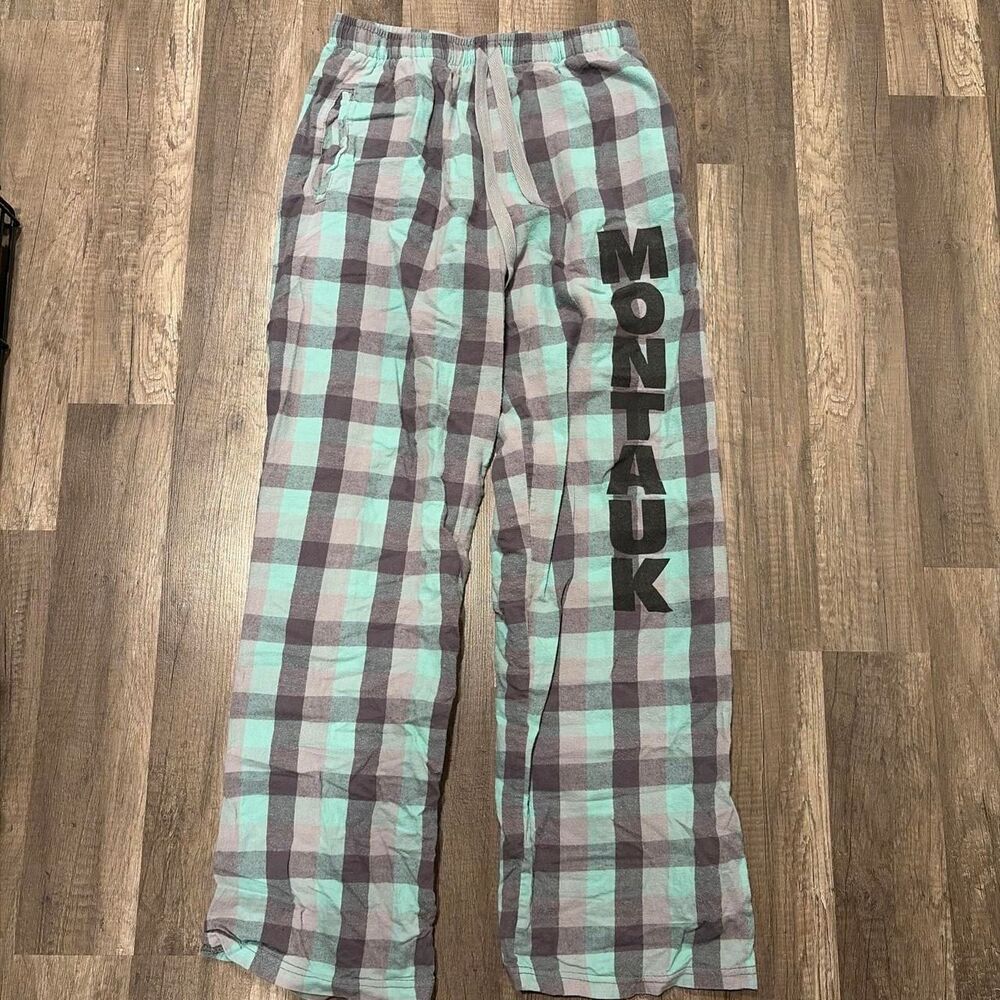 Montauk Green And Gray Plaid Pajama Pants